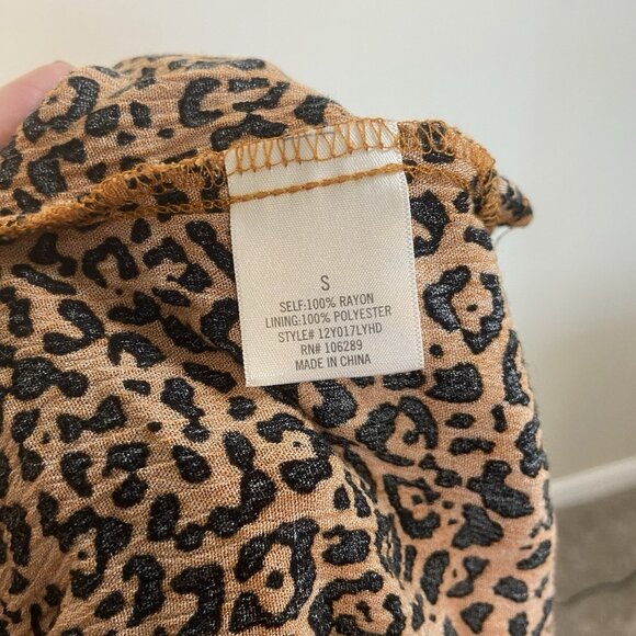 Women's Leopard Ladder Trim‎ Tank Top S MiAmi Francesca's Mobwife Cheetah Party - Picture 4 of 8